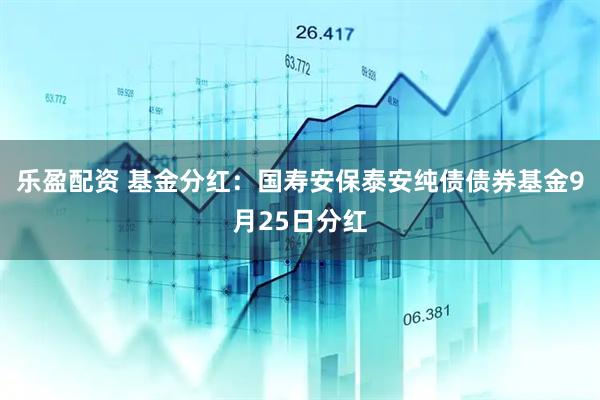 乐盈配资 基金分红：国寿安保泰安纯债债券基金9月25日分红